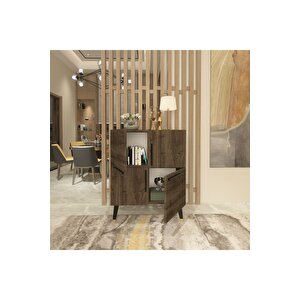 Mikkra Konsol , Çok Amaçlı Dolap , 4 Kapaklı Ceviz Ceviz