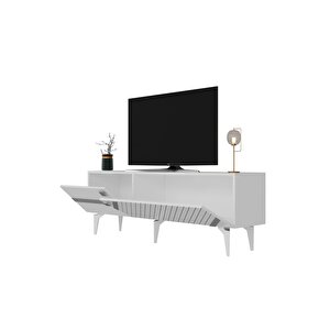 Iris Tv Sehpası Ve Konsol 2'li Salon Takımı Beyaz-gümüş