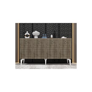 Arona Tv Ünitesi Ve Konsol 2'li Salon Takımı Beyaz-ceviz