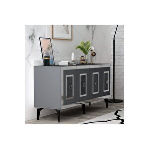 Karya 180 Cm Tv Ünitesi Ve Konsol 2'li Salon Takımı Antrasit-gümüş