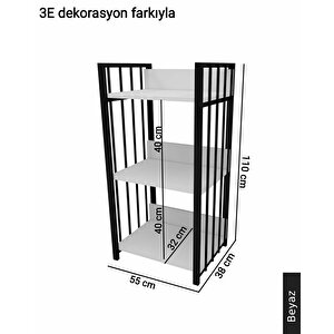 Alya Mutfak Rafi Beyaz 110 Cm