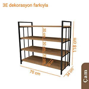 Nova Mutfak Dolabi Rafli Ki̇ler Dolabi Çok Amaçli Düzenleyi̇ci̇ Ayakkabilik Ahşap