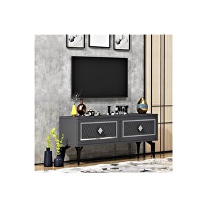 2 Kapaklı Arel Tv Sehpası Antrasit-gümüş