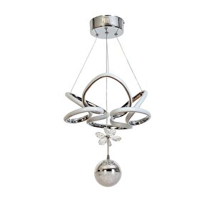 Kelebek Modern Avize Led 43w 35x35cm Alüminyum Profil Krom Dorbien-av-6160-8k-1tk