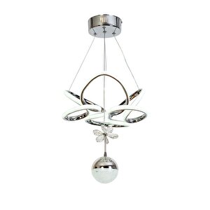 Kelebek Modern Avize Led 43w 35x35cm Alüminyum Profil Krom Dorbien-av-6160-8k-1tk