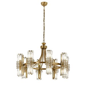 Parşömen Klasik Avize E14 96w 80cm Metal Eskitme Avonni-av-1906-8e