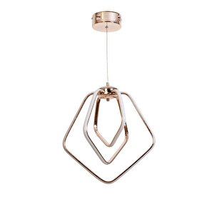 Dörtgen Modern Avize Led 42w 45x41cm Alüminyum Profil Bakır Dorbien-av-6168-3bkr