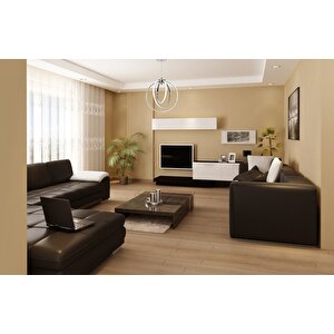 Halka Modern Avize Led 42w 43x40cm Alüminyum Profil Krom Dorbien-av-6166-3k