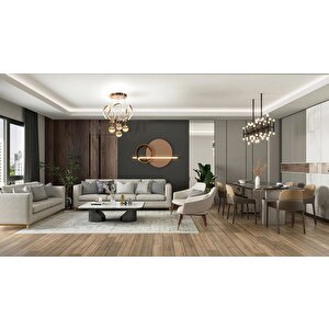 Wave Modern Avize Led 92w 48x48cm Alüminyum Profil Bakır Dorbien-av-6162-6bkr-4tk