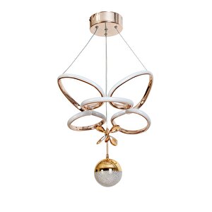 Kelebek Modern Avize Led 43w 35x35cm Alüminyum Profil Bakır Dorbien-av-6160-8bkr-1tk