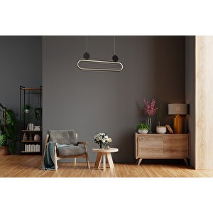 Kaykay Modern Avize Led 26w 80x10cm Alüminyum Profil Siyah Dorbien-ev-10381-bsy
