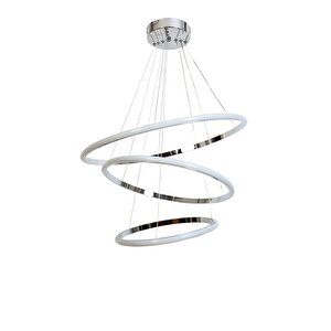 Atom Modern Avize Led 56w 52x52cm Alüminyum Profil Krom Dorbien-av-6120-3k
