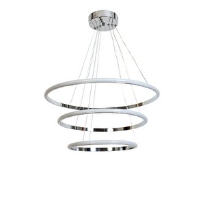 Atom Modern Avize Led 56w 52x52cm Alüminyum Profil Krom Dorbien-av-6120-3k