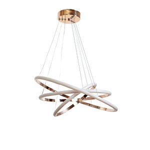 Atom Modern Avize Led 56w 52x52cm Alüminyum Profil Bakır Dorbien-av-6120-3bkr