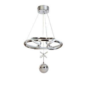 Tepsi Modern Avize Led 55w 43x43cm Alüminyum Profil Krom Dorbien-av-6161-3k-1tk