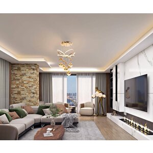 Kelebek Modern Avize Led 72w 55x55cm Alüminyum Profil Bakır Dorbien-av-6160-8bkr-5tk
