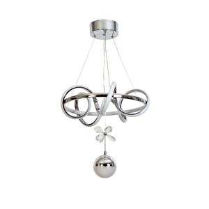 Curly Modern Avize Led 52w 40x40cm Alüminyum Profil Krom Dorbien-av-6123-6k-1tk