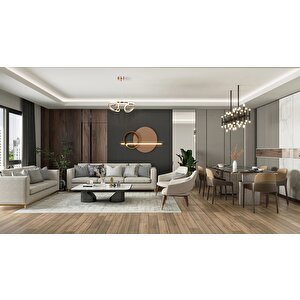 Şans Modern Avize Led 44w 45x42cm Alüminyum Profil Bakır Dorbien-av-6117-4bkr