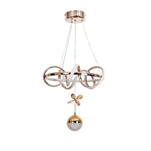 Curly Modern Avize Led 52w 40x40cm Alüminyum Profil Bakır Dorbien-av-6123-6bkr-1tk
