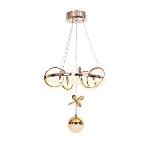 Curly Modern Avize Led 52w 40x40cm Alüminyum Profil Bakır Dorbien-av-6123-6bkr-1tk