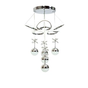 Kelebek Modern Avize Led 72w 55x55cm Alüminyum Profil Krom Dorbien-av-6160-8k-5tk