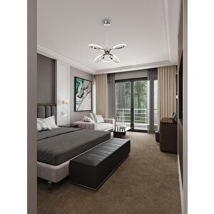 Büyüteç Modern Avize Led 56w 58x58cm Alüminyum Profil Krom Dorbien-av-6172-6k