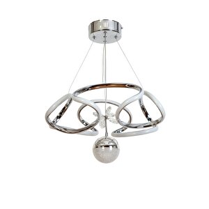 Şans Modern Avize Led 49w 49x45cm Alüminyum Profil Krom Dorbien-av-6117-4k-1tk