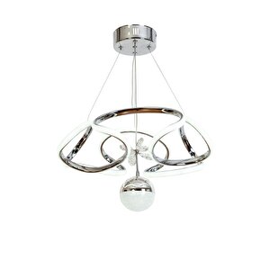 Şans Modern Avize Led 49w 49x45cm Alüminyum Profil Krom Dorbien-av-6117-4k-1tk