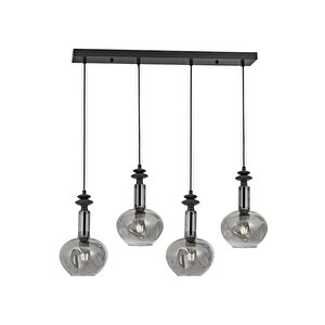 Bone Modern Avize E27 48w 80x12cm Metal Siyah Avonni-av-1912-4y-gr