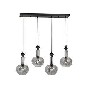 Bone Modern Avize E27 48w 80x12cm Metal Siyah Avonni-av-1912-4y-gr