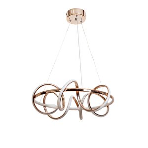 Curly Modern Avize Led 68w 52x52cm Alüminyum Profil Bakır Dorbien-av-6123-6bkr