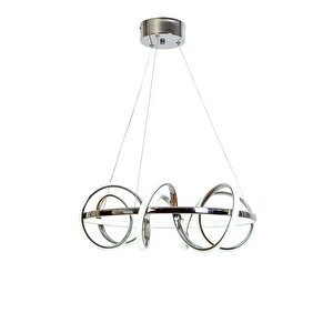 Curly Modern Avize Led 68w 52x52cm Alüminyum Profil Krom Dorbien-av-6123-6k