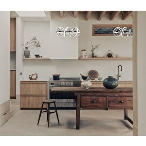 Curly Modern Avize Led 68w 52x52cm Alüminyum Profil Krom Dorbien-av-6123-6k
