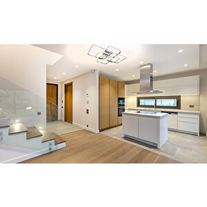 Fly Modern Avize Led 82w 71x56cm Alüminyum Profil Krom Dorbien-ar-6101-6k