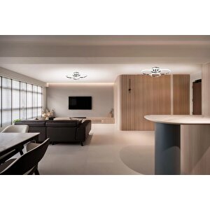 Yüzük Modern Avize Led 49w 59x44cm Alüminyum Profil Krom Dorbien-ar-6102-4k