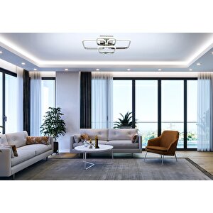 Fly Modern Avize Led 49w 56x46cm Alüminyum Profil Krom Dorbien-ar-6101-4k