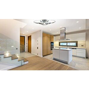 Yüzük Modern Avize Led 82w 72x60cm Alüminyum Profil Krom Dorbien-ar-6102-6k