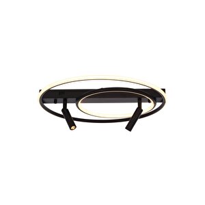 Kaykay Modern Avize Led 40w 51x51cm Alüminyum Profil Siyah Dorbien-er-10383-2y-bsy