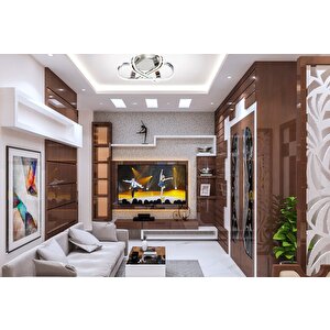 Bağcık Modern Avize Led 78w 51x51cm Alüminyum Profil Krom Dorbien-ar-6115-3k