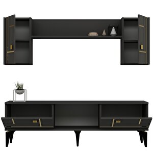 Maddera 150 Cm Tv Üni̇tesi̇ Takimi Antrasit-Altın