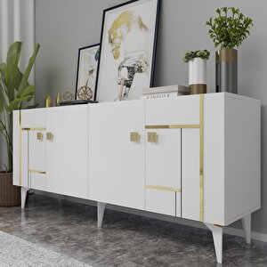 Maddera Konsol Beyaz-Altın Beyaz gold