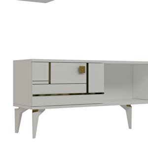 Maddera 150 Cm Tv Üni̇tesi̇ Takimi Beyaz-Altın