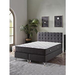 150x200 Bengü Çi̇ft Ki̇şi̇li̇k (baza+başlik+yatak) 3lü Set  (jeryy Gri̇)