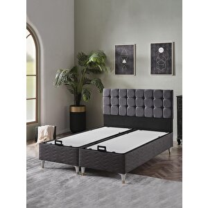 150x200 Bengü Çi̇ft Ki̇şi̇li̇k (baza+başlik+yatak) 3lü Set  (jeryy Gri̇)
