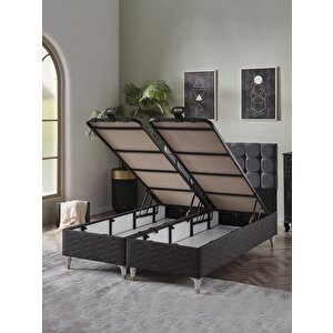 150x200 Bengü Çi̇ft Ki̇şi̇li̇k (baza+başlik+yatak) 3lü Set  (jeryy Gri̇)