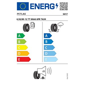 6.50/80-12 Tt 80a6 6pr Ta50 Çapa Makinesi Lastiği (üretim Tarihi:2024)