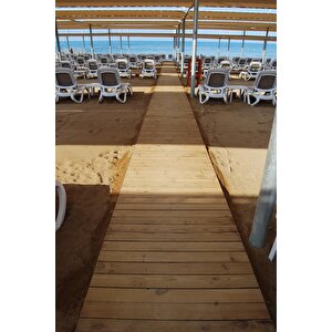 Iahşap Sahil Yürüyüş Yolu 200 Cm Veranda Yolu Ahşap Bahçe Yolu 70x200 cm