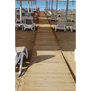 Iahşap Sahil Yürüyüş Yolu 200 Cm Veranda Yolu Ahşap Bahçe Yolu 70x200 cm