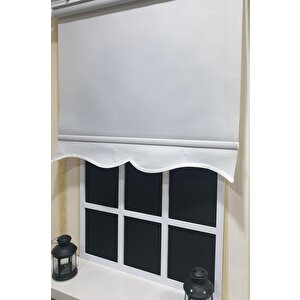 Düz Gri Stor Perde Etek Dilimli Stb--5321 140x200 cm