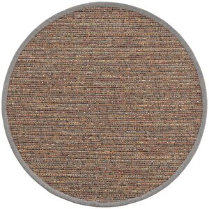 Rio M04 Hav Toz Vermez Kolay Temizlenen Hasır Dokulu Ithal Bordürlü Yuvarlak Sisal Halı 100x100 cm